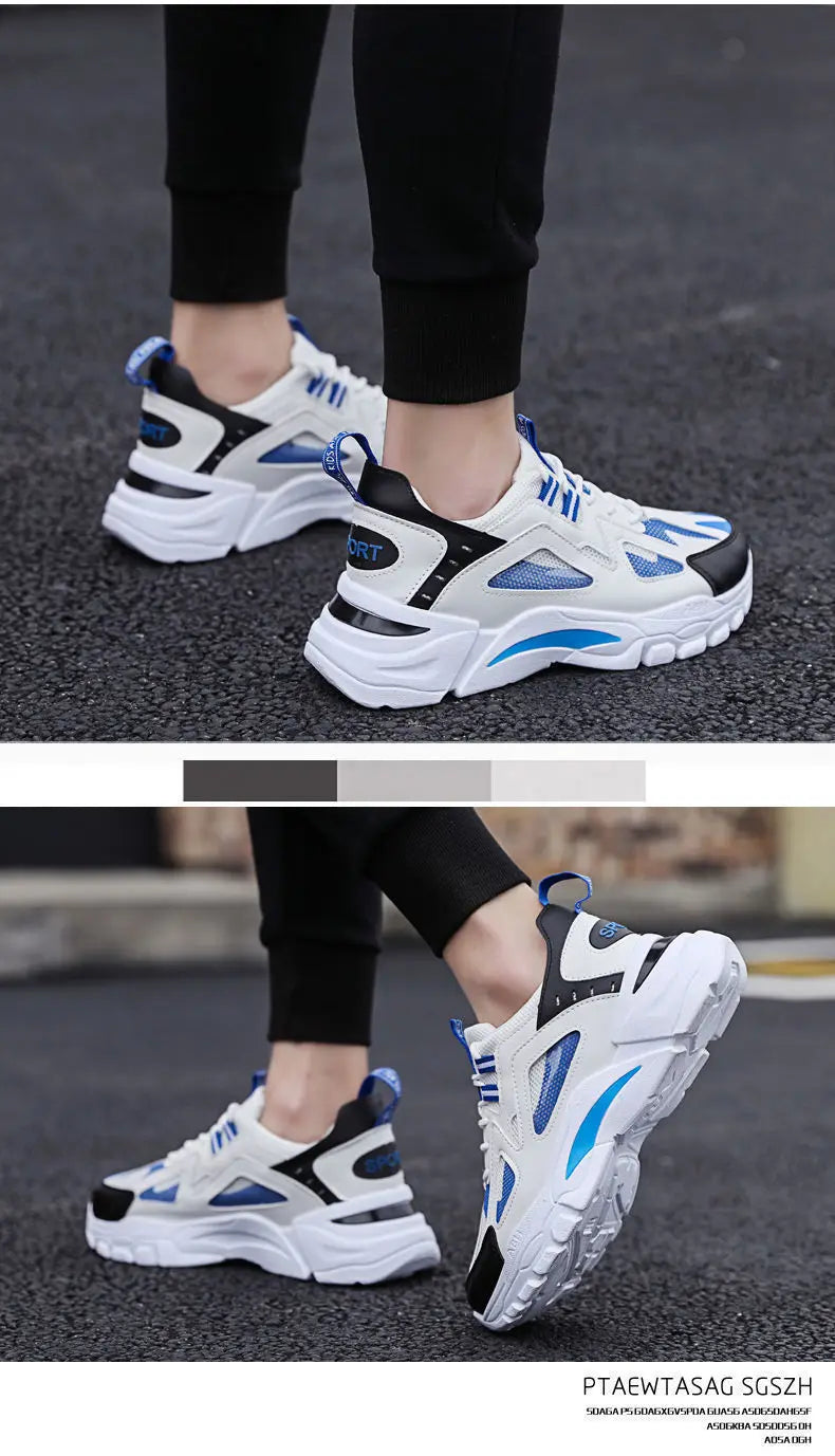 Nuevos zapatos casuales para hombre, para actividades al aire libre; zapatillas deportivas a la moda, ligeras, cómodas y transpirables.
