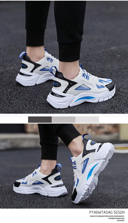 Nuevos zapatos casuales para hombre, para actividades al aire libre; zapatillas deportivas a la moda, ligeras, cómodas y transpirables.