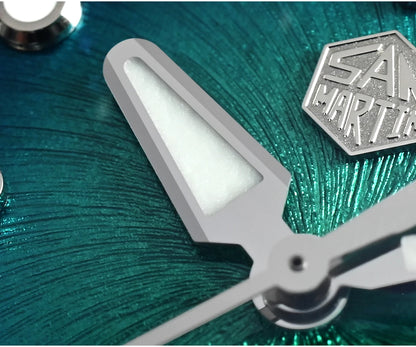 Relógio de mergulho de luxo para homem San Martin 40mm Miyota 9015, mostrador em esmalte sunburst, relógio de pulso mecânico automático, resistente à água 200m, SN0148
