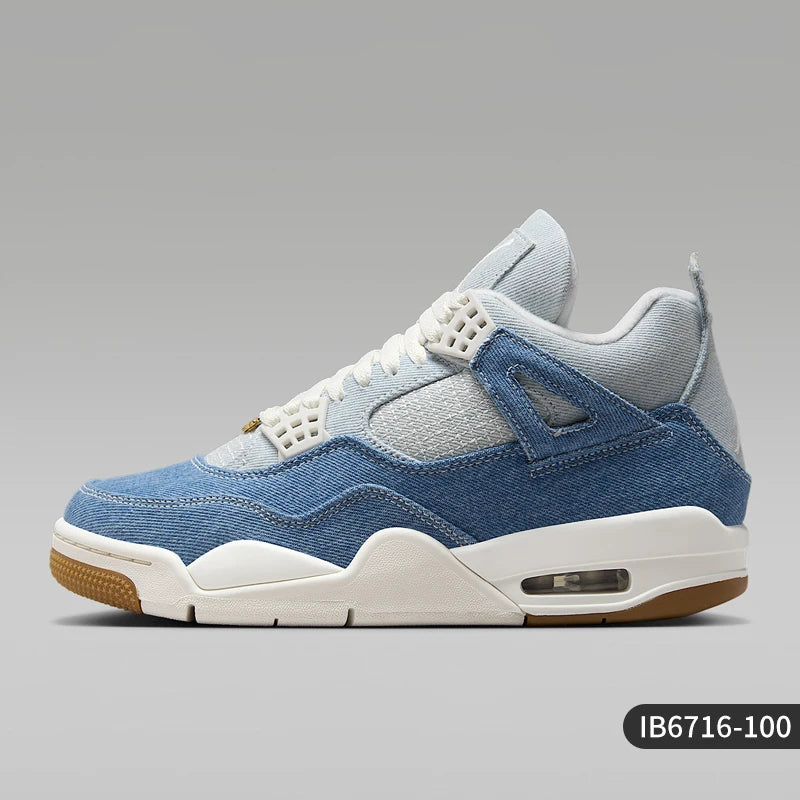 Ténis de basquetebol Nike JORDAN genuínos para mulher, de cano médio, em ganga, com amortecimento de ar IB6716-100