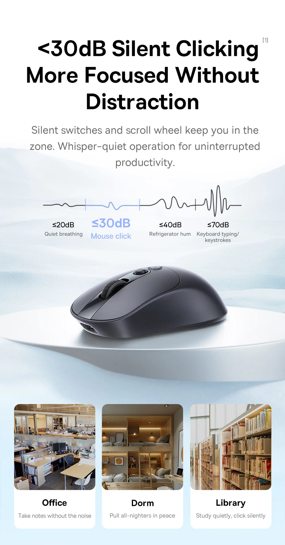 【NOU】Mouse wireless ergonomic Baseus EM2 Bluetooth 5.3 2.4G, încărcare Type-C, ultra-ușor și silențios, cu buton personalizabil