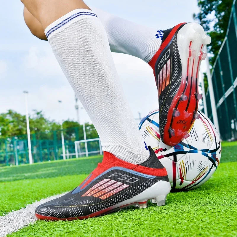 Chaussures de football pour hommes, crampons pour terrain synthétique, antidérapantes, résistantes à l'usure, respirantes, légères, pour entraînement sur gazon artificiel en extérieur.