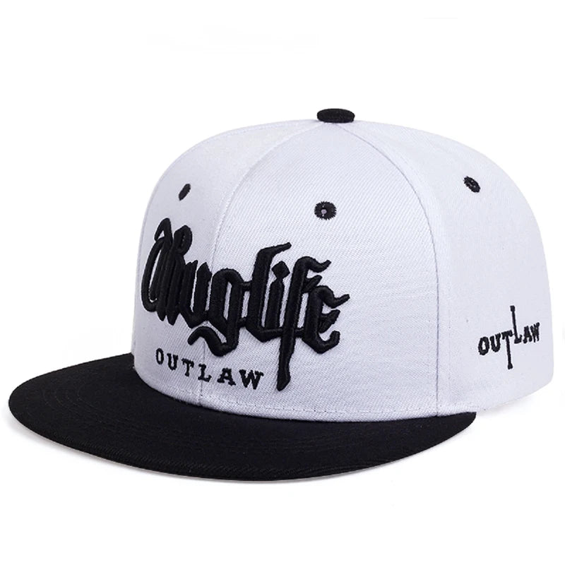 New Children's Thug LIFE Flat Edge Hat Men's Street Hip Hop Hat Women's Outdoor Cycling Fishing Sunshade Adjustable Baseball Hat