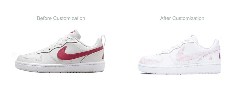 Tenisky na mieru Nike Court Borough Low Vanilla Cream – roztomilé, estetické, sladké, dievčenské, módne, univerzálne nízkoprofilové tenisky pre ženy