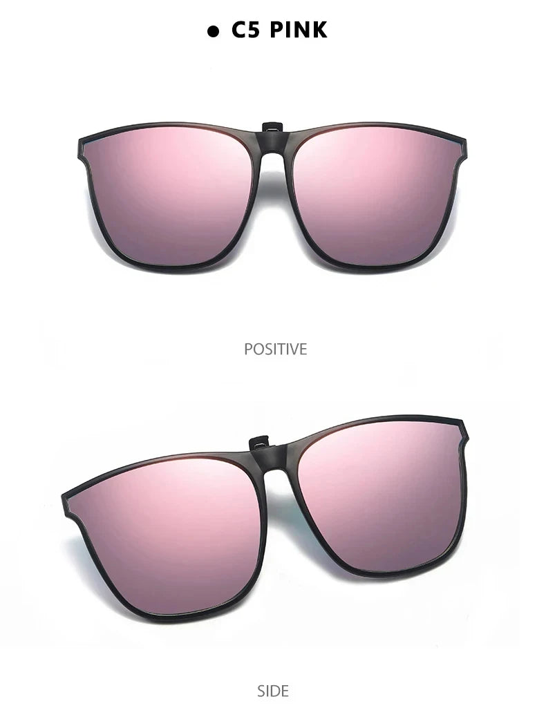Polarized Rimless Men Clip On Sunglasse Glasses Narrow Clip-on Lenses Women Anti-glare Sunglasses UV400 Goggles New In