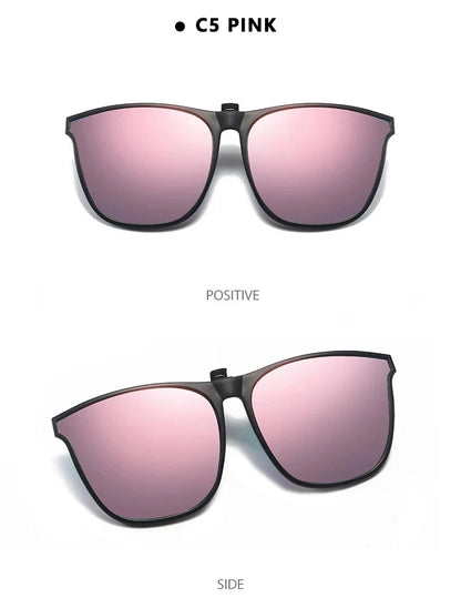 Polarized Rimless Men Clip On Sunglasse Glasses Narrow Clip-on Lenses Women Anti-glare Sunglasses UV400 Goggles New In
