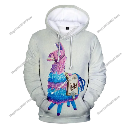 Children's Fortnite 2024 Sweatshirt, 3D Digital Printed Hoodie, Men's and Women's Pullover Jacket, Long Sleeve Children's Gift