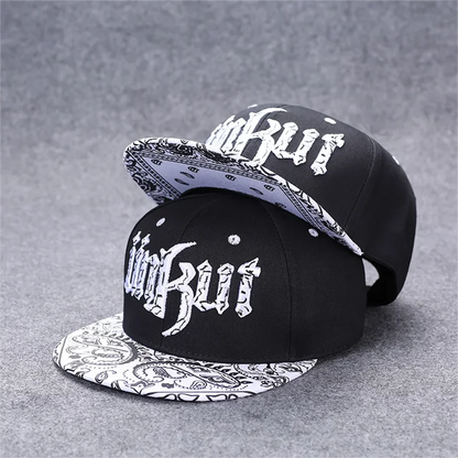 Men's Letter Embroidery Tide All-Match Flat Brim Baseball Cap Ladies Summer Hip-Hop Hat Outdoor Shade Adjustable Peaked Cap