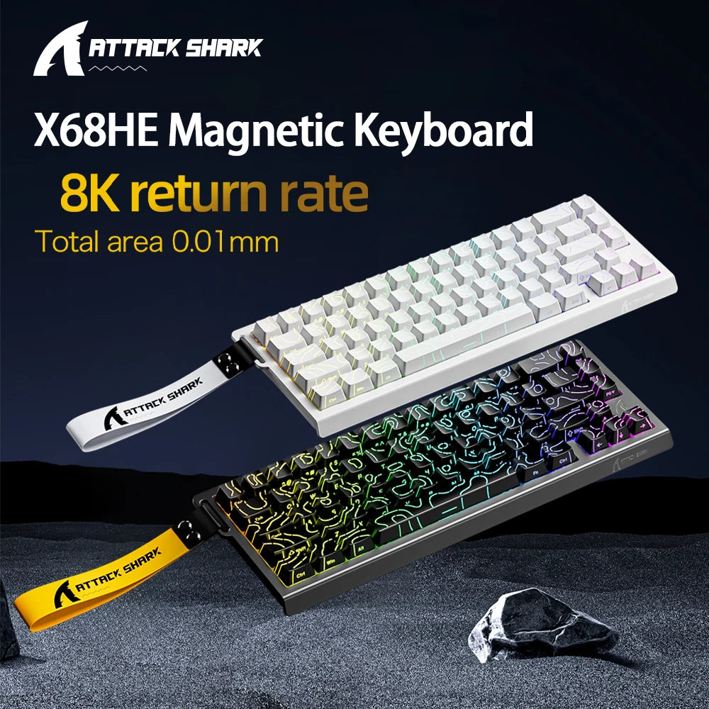 Magnetic Switch Keyboard ATTACK SHARK X68HE X68PRO HE and FREEWOLF F68 Wired F68Pro Wireless for Pro Gaming 0.01mm Rapid Trigger