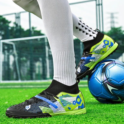 Football Boots Men Professional Soccer Shoes Sneakers Field Long Spikes Outdoor Competition Non-Slip Comfortable Training Shoes