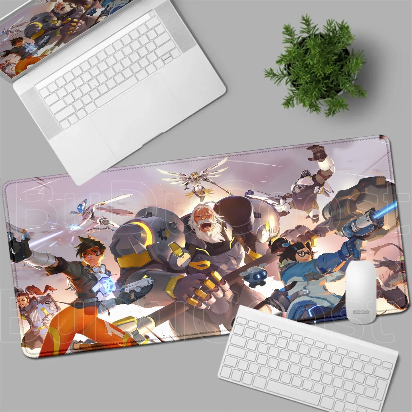 Overwatch Gaming Anime Girl Large XXL Mouse Pad HD Printing Computer Keyboard Mats Laptop Office Rubber Soft Desk Rug 900x400 mm