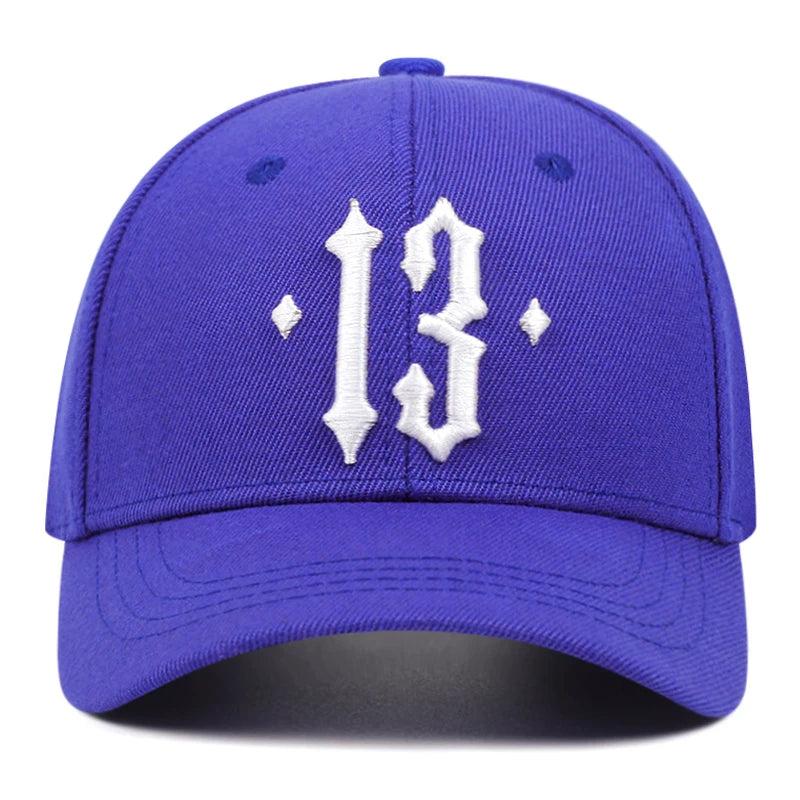 New No.13 Embroidered Baseball Hat Simple Men's Fashion Hip Hop Hat Casual Decorative Hat Women's Outdoor Sports Sunscreen Hat