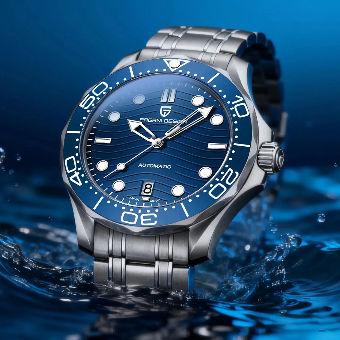 PAGANI DESIGN 2026 Nuevo V2 Waves 200M Reloj de buceo para hombre, reloj automático de lujo y moda para hombre, cristal de zafiro AR, reloj de pulsera para hombre