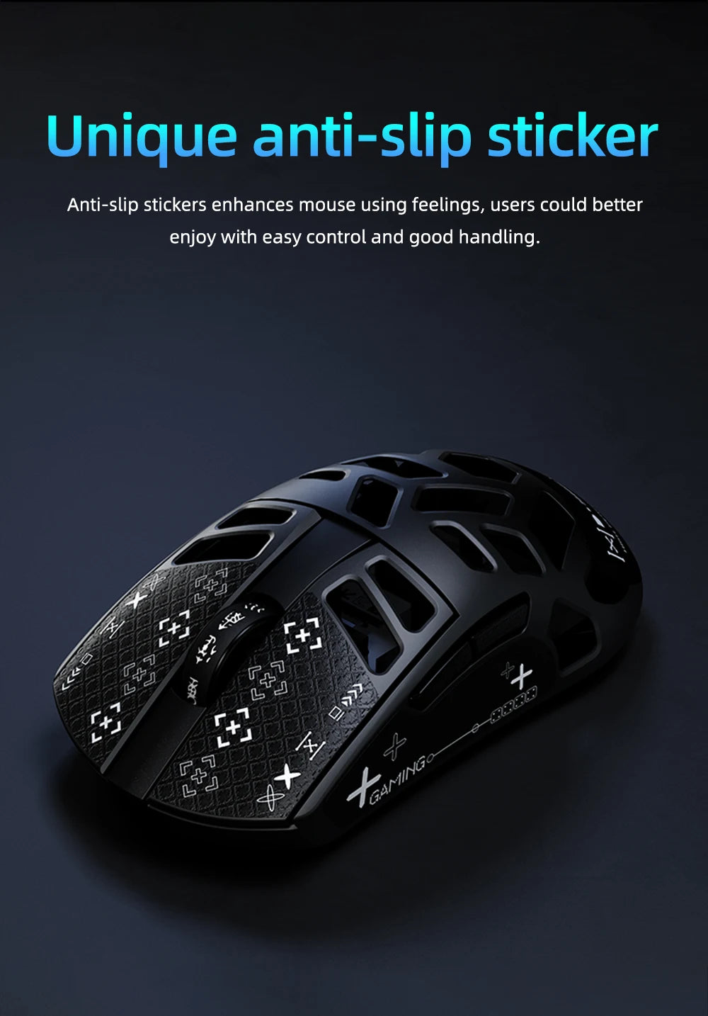 Mouse da gaming wireless DAREU Al-mg Tri-mode 8Khz PBT con ricarica rapida, PAW3950, 30000 DPI, leggero, per PC gamer