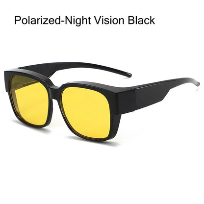 for Driving Riding That Can Be Worn over Other Glasses Fit Over Glasses Sunglasses Wrap Around Square Shades Polarized