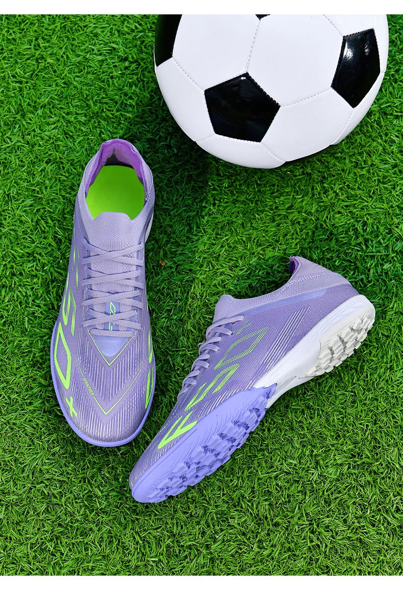 Męskie trampki z kolcami do trawy – wysokiej jakości buty piłkarskie do futsalu i piłki nożnej, antypoślizgowe, do użytku w pomieszczeniach, bestsellerowe, z wysoką cholewką, do użytku na zewnątrz