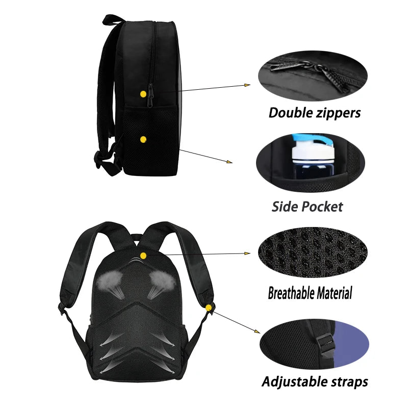Zaino per bambini con motivo shooting game, ispirato a Fortnites, per ragazzi e ragazze, regalo di compleanno per studenti, borsa scuola unisex, zaino da campeggio resistente