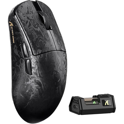 Ratón gaming inalámbrico ATTACK SHARK R11 ULTRA de fibra de carbono 49g 8000Hz, 42000 DPI, 20000 FPS, PAW3950MAX, chip Nordic 52840