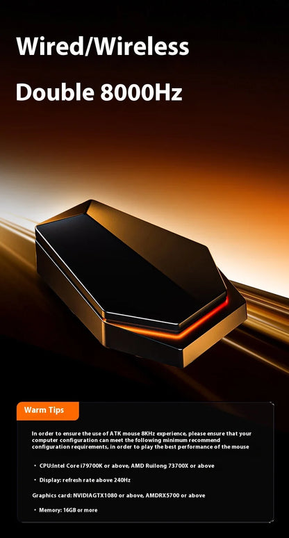 ATK A9 Ultra kabellose Gaming-Maus, Tri-Mode, 8K, 53g, leicht, A9/A9 SE/A9 Plus/A9 Pro Gaming-Maus, E-Sports-PC, personalisiertes Geschenk