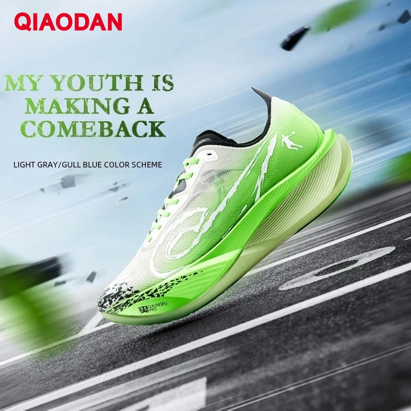 QIAODAN Feiying PB3 Enhanced Edition Professional Marathon Carbon Plate Running Shoes 2025 Men's Sneakers QDB023251299T