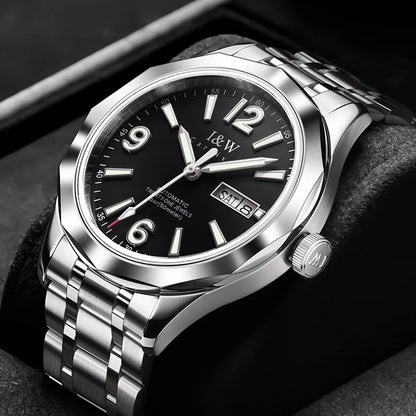 Reloj mecánico de lujo para hombre Reloj CARNIVAL de tungsteno, movimiento automático MIYOTA 8205, resistente al agua.