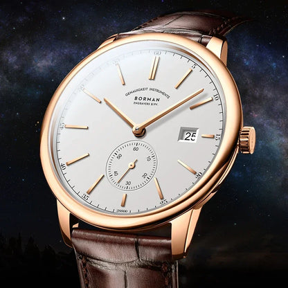 Reloj BORMAN BM3817 TOP nuevo de 42 mm, reloj de lujo para hombre, automático mecánico, cristal de zafiro, ultrafino, impermeable 50M, con subesfera