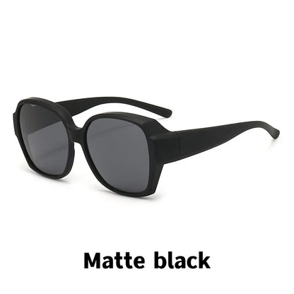 Fashion Round Polarized Sunglasses Cover Over Myopia Prescription Glasses Portable Men Women Vintage Fishing Driving Eyewear