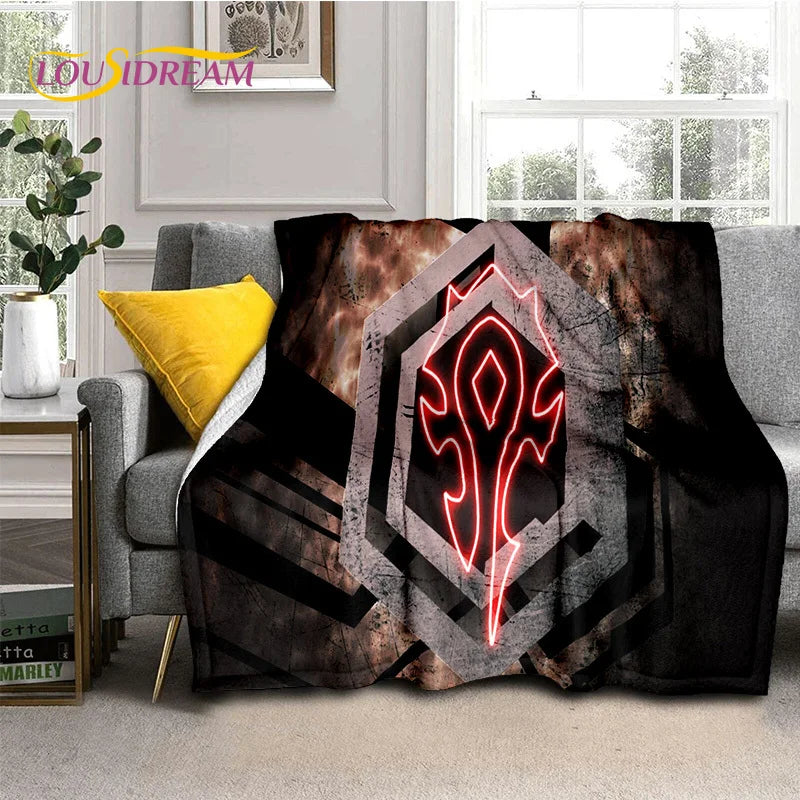 WOW, World of Warcraft  Demon Hunter, Lich King Game 3D Soft Blankets,Throw Blanket for Picnic Beds Sofa Home Bedroom Kids Gifts