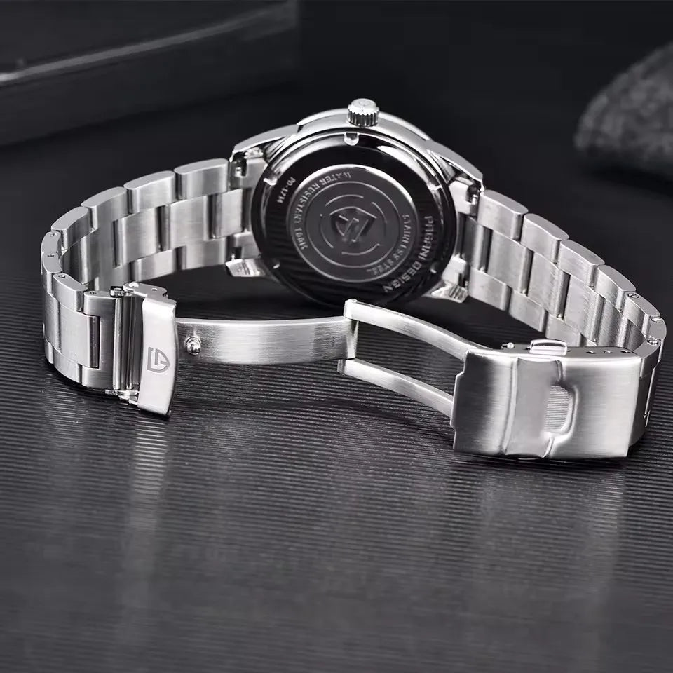 PAGANI DESIGN 40MM Meteorite Dial Men's Quartz Watches Luxury Business Sapphire 316L Stainless Steel 100M Waterproof Watch for Men