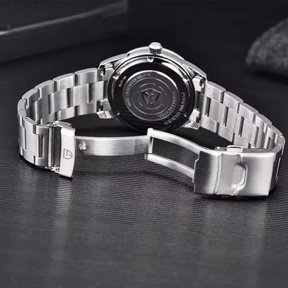 PAGANI DESIGN 40MM Meteorite Dial Men's Quartz Watches Luxury Business Sapphire 316L Stainless Steel 100M Waterproof Watch for Men