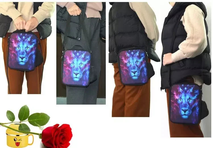 Classic Game Fortnites Child Insulated Large Capacity Bag for Boy &Girl Student Outdoor Picnic Resuable Thermal Cooler Lunch Box