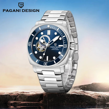 PD1736 PAGANI DESIGN 2025 Men Automatic Mechanical Watches Casual Fashion Sapphire Stainless Steel Diving TMI NH39 Reloj Hombre
