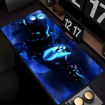 Overwatch Genji podloga za miš s HD ispisom za računalne igrače, prošiveni rub, neklizajuća podloga XXL90x40cm za tipkovnicu i PC stol