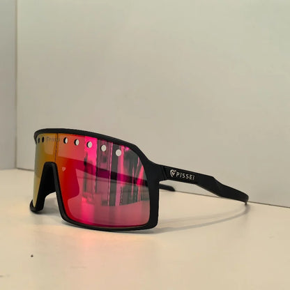 PISSEI 9406A Cycling Glasses Colorful Coated Sunglasses Men's TR90 Anti-UV400 Goggles Women's Sports Bike sun glasses