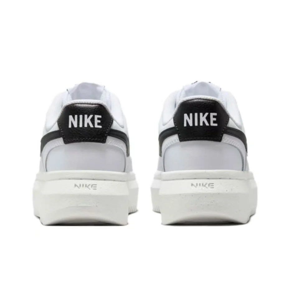 Ténis de basquetebol de cano baixo Nike Court Vision Alta para mulher, macios e confortáveis, resistentes, branco/preto DZ5394-107
