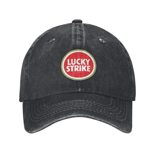 Lucky Strike Letters Troye Sivan Music Sport Retro Cowboy Washed Baseball Caps Men Denim Street Tide Hat Hiking Mens Dad Cap