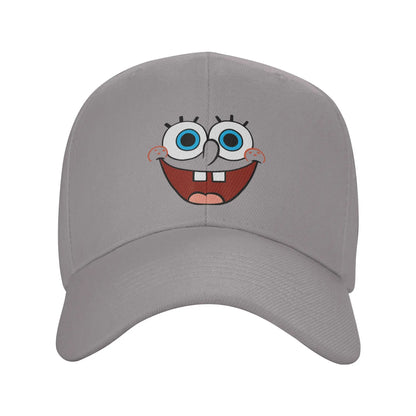 Cappellino da baseball Spongebob con grande volto sorridente, modello "Sun", stile retrò "Trucker" primaverile y2k per coppie, donne, tennis, skate e baseball
