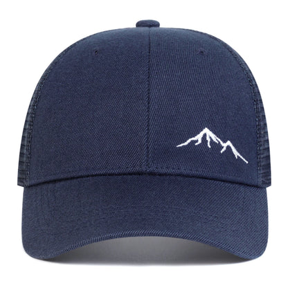 Unisex Minimalist Mountain Embroidery Baseball Net Caps Spring and Summer Outdoor Adjustable Casual Hats Sunscreen Hat