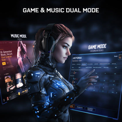 Cuffie gaming wireless tri-mode EKSA G19BT – Bluetooth 5.4, 2.4GHz a bassa latenza, cuffie gaming con microfono per PC, PS5, Xbox