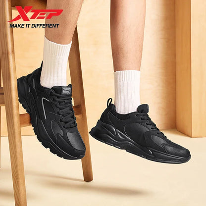 Xtep Sapatilhas Casuais para Homem 2025 Inverno Estilo Urbano com Amortecimento Leves Resistentes ao Desgaste Respiráveis para Caminhada 875419320005