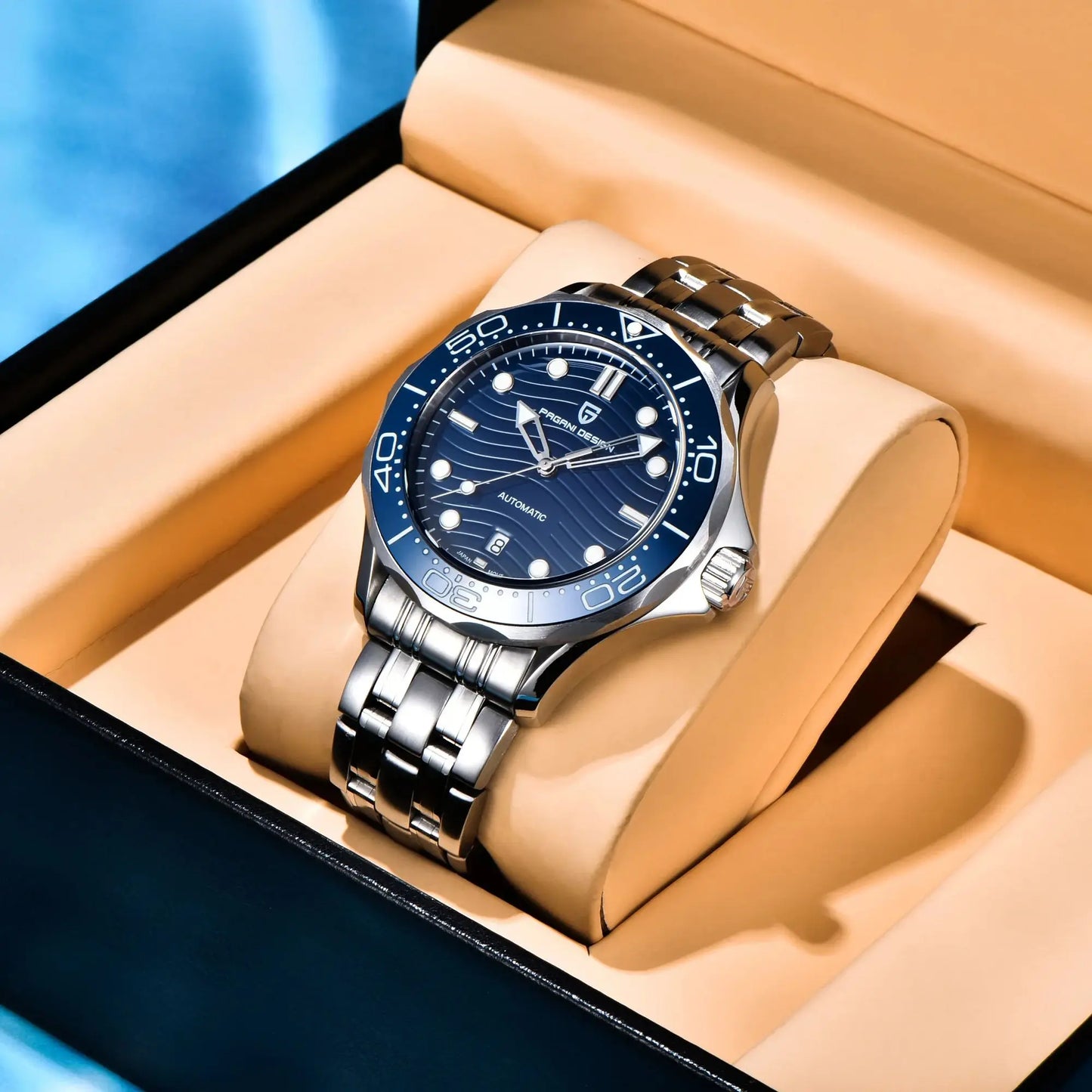 PAGANI DESIGN 2026 Nuevo V2 Waves 200M Reloj de buceo para hombre, reloj automático de lujo y moda para hombre, cristal de zafiro AR, reloj de pulsera para hombre