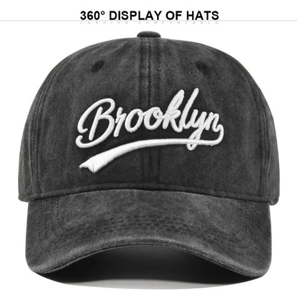 Brooklyn Baseball Caps Embroidery Breathable Retro Style Unisex Comfort Trendy Fashion Summer Hat Sun Protection Curved Brim