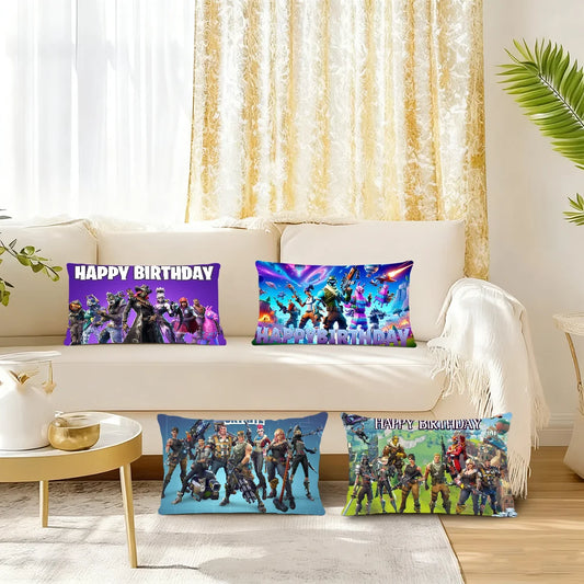 Game F-FORTNITE COOL BIRTHDAY Cushion Cover Rectangle Pillowcase Printed Bedside Sofa Room Home Decoration Pillowcase
