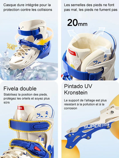 Patins em Linha para Rapaz, Pretos, Tamanho Ajustável, Rosa para Rapariga, Rollerblades Desportivos para Criança, Alta Velocidade, Novos, LED Luminoso, Profissionais