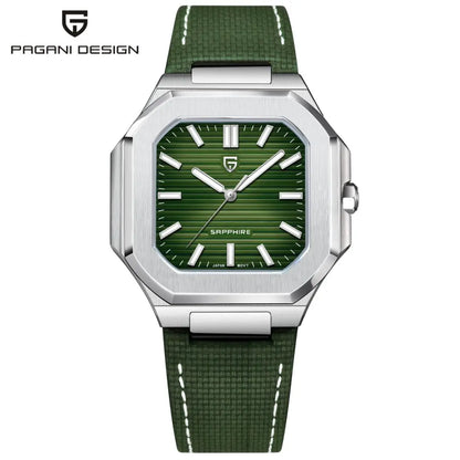 Reloj cuadrado de cuarzo para hombre PAGANI DESIGN New V2, marca de lujo premium, deportivo, resistente al agua, de zafiro y acero inoxidable