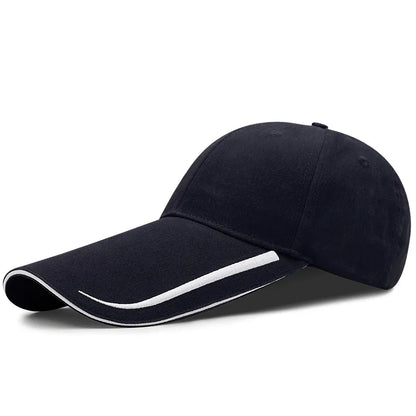 Peaked Hat Spring Summer 14cm Long Brim Sunscreen Fishing  Men Women Street Sunshade Outdoor Adjustable Cotton Golf Cap Trucker