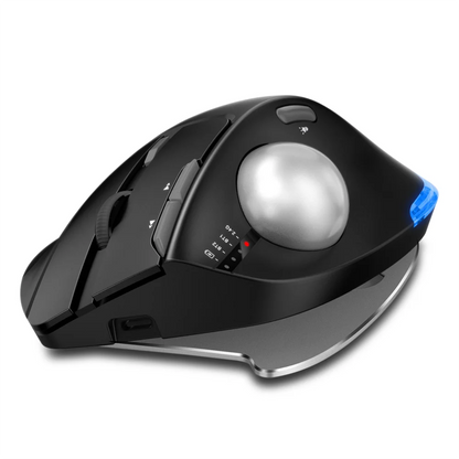 Lefon F33 Bluetooth Ergonomic Trackball Mouse, Rechargeable Wireless Trackball Mouse with Bluetooth & 2.4G, 4800 DPI Ergonomic Rollerball Mouse for PC, Office & Drawing
