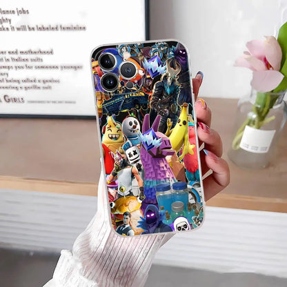 F-Fortnites-Cools Phone Case For IPhone 17 16 15 14 13 12 11 Pro Max Plus Soft Cover Personalized DIY