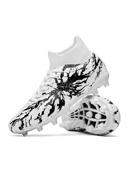 Chaussures de football pour hommes, crampons AG FG, semelles en PU absorbant les chocs et antidérapantes, pour adultes, idéales pour les entraînements de football en extérieur et les séances d’entraînement à haute in