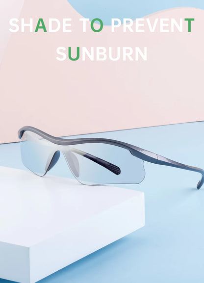 Sports Sunglasses Women Outdoor Cycling Goggle Men Fashion One-Piece Windproof Sunglass Male 2026 New Semi-Rimless Sun Glasses